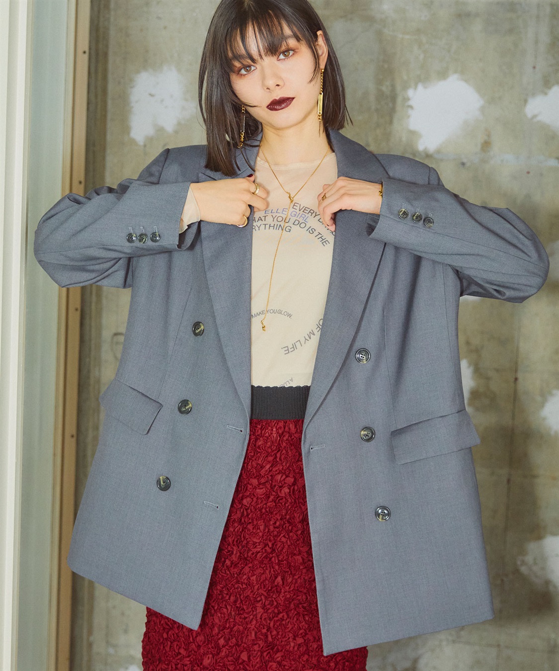 ELLEgirl メンズライクテーラードジャケット_sub_2