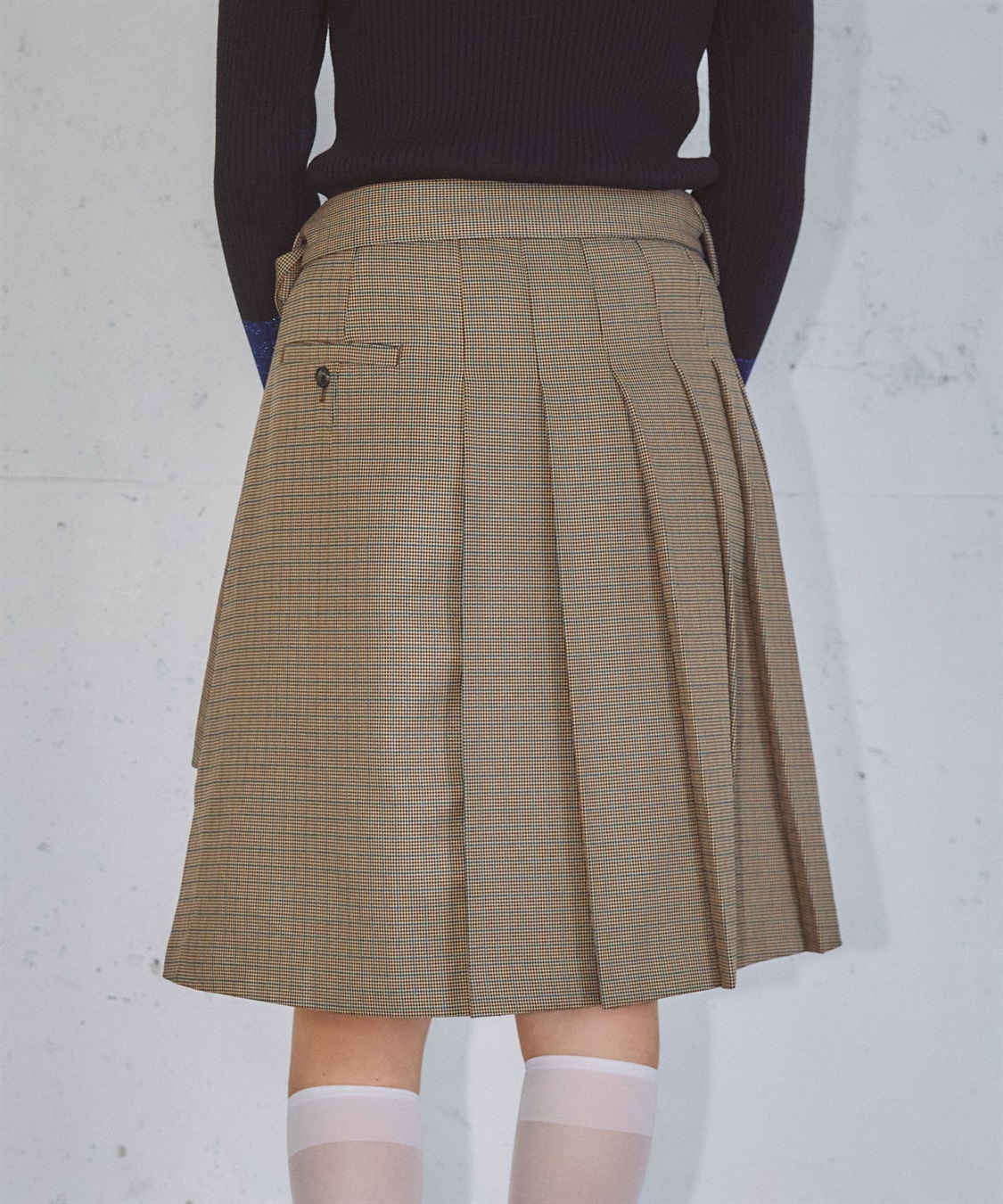 ELLEgirl アシメトリーラッププリーツスカート_sub_19