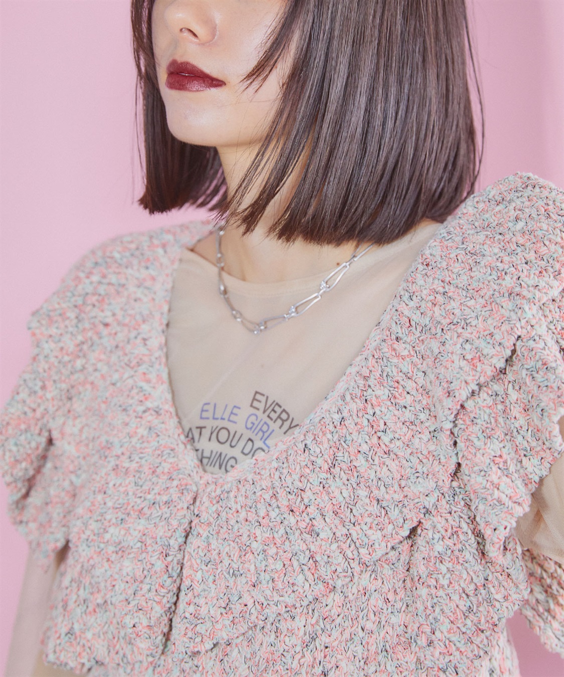 ELLEgirl ミックスカラーラッフルフリルビスチェ_sub_14