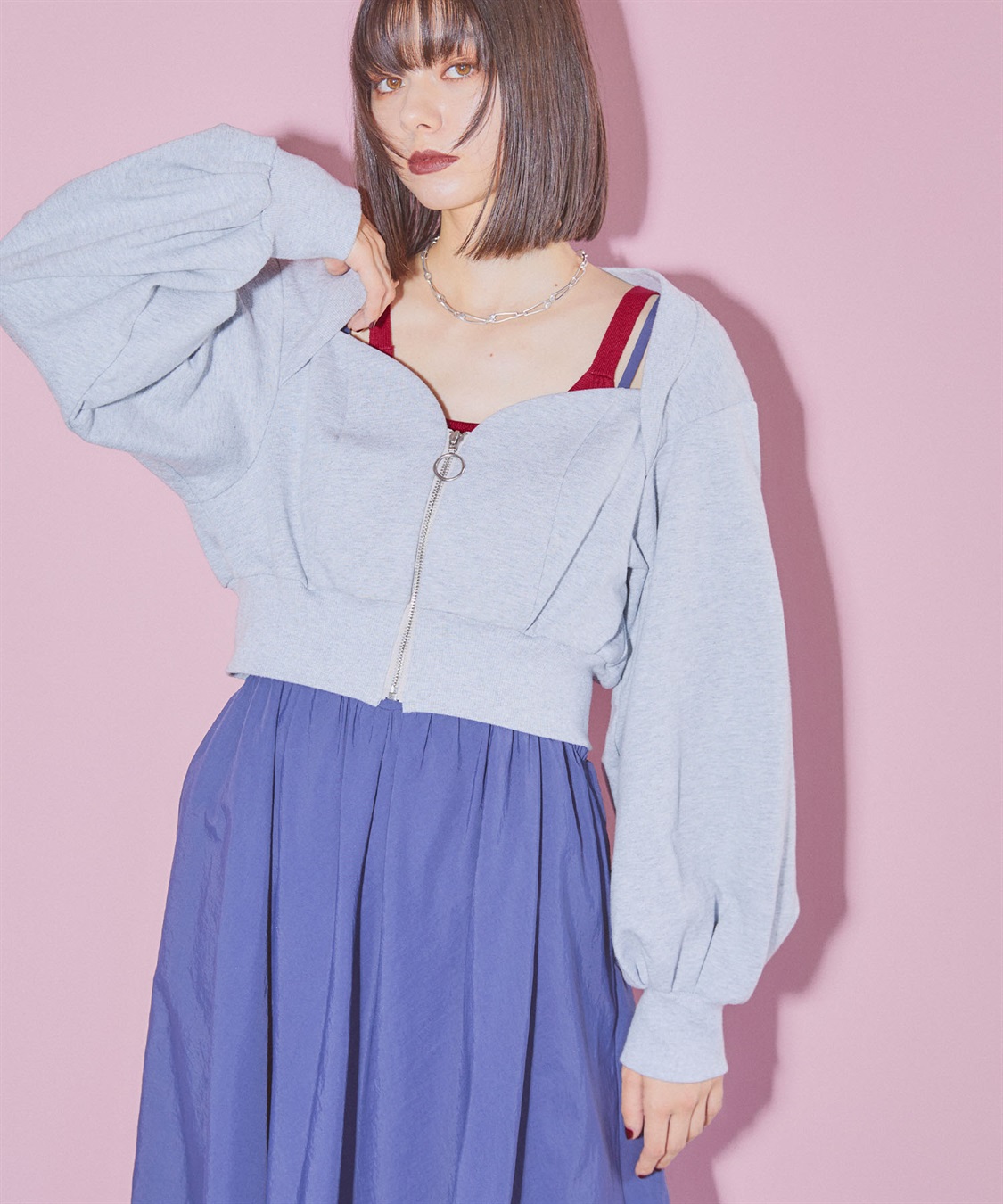 裏毛ビスチェブルゾン ELLEgirl｜クロスプラス公式通販サイト