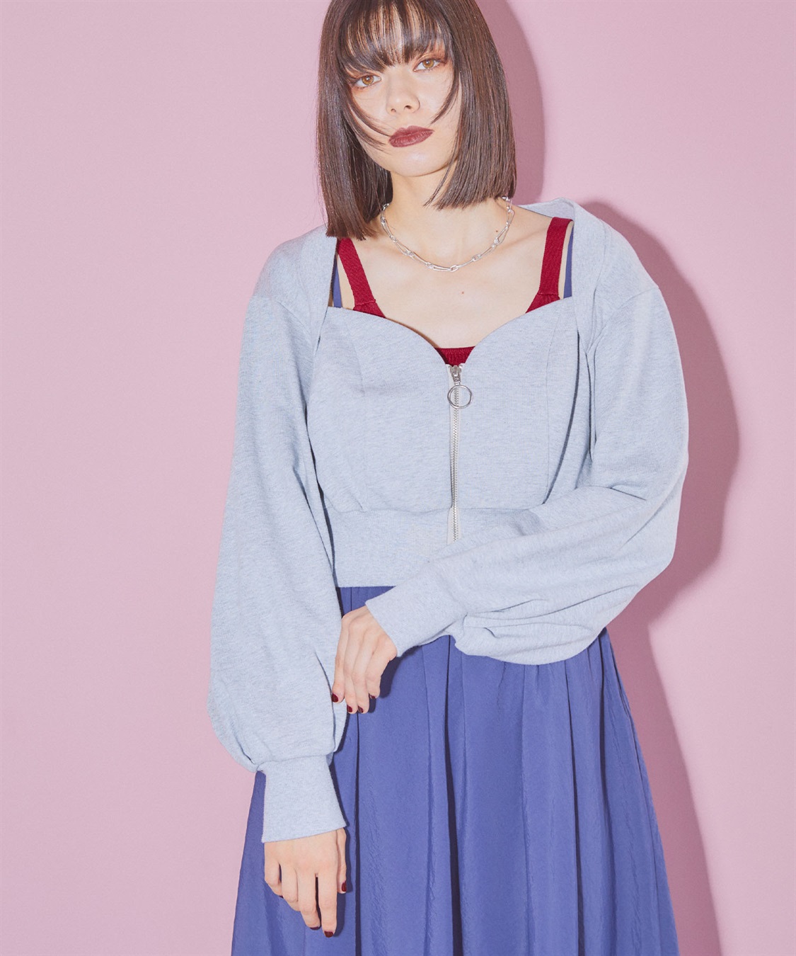 裏毛ビスチェブルゾン ELLEgirl｜クロスプラス公式通販サイト