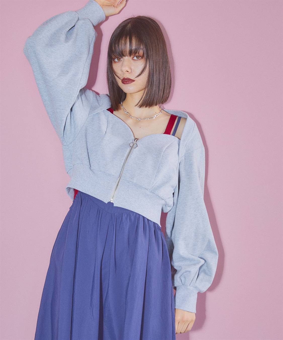 裏毛ビスチェブルゾン ELLEgirl｜クロスプラス公式通販サイト