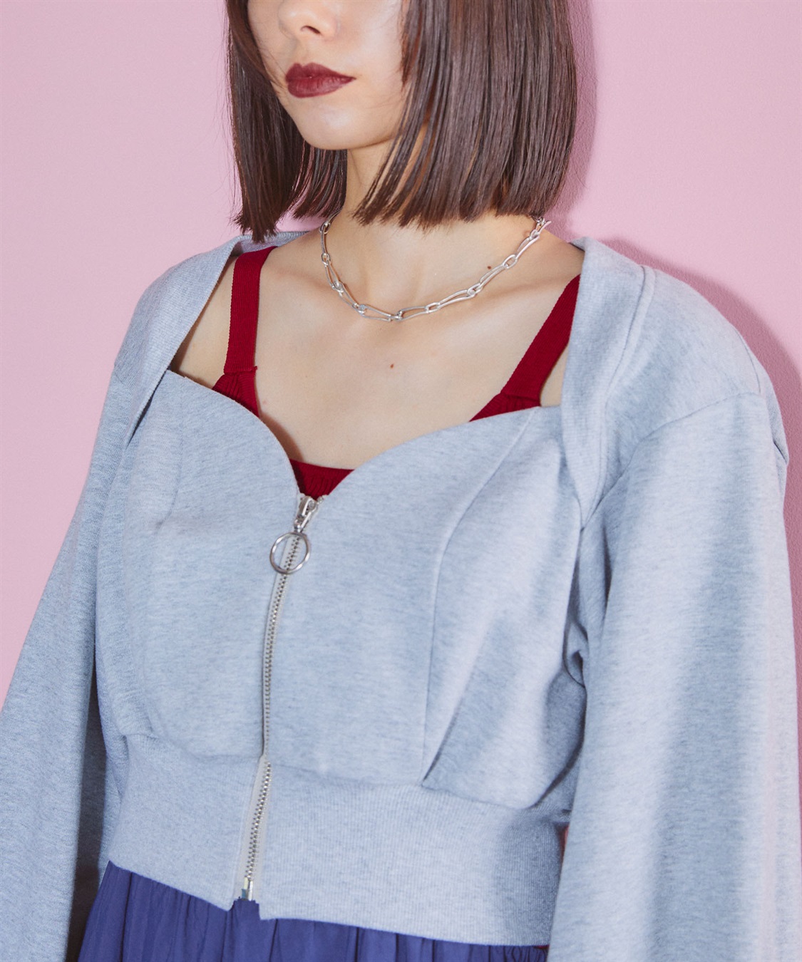 裏毛ビスチェブルゾン ELLEgirl｜クロスプラス公式通販サイト