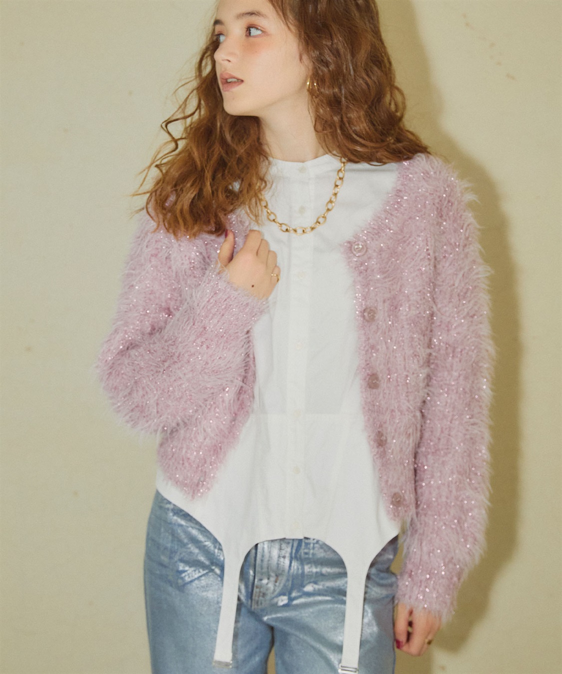 ELLEgirl 2wayラメフェザーニットカーディガン_sub_13