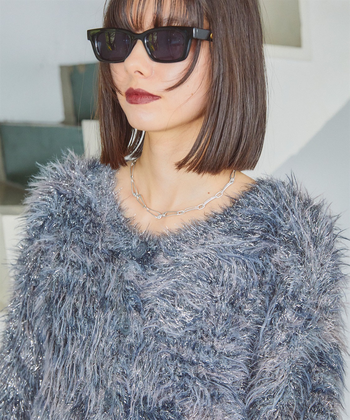 ELLEgirl 2wayラメフェザーニットカーディガン_sub_25