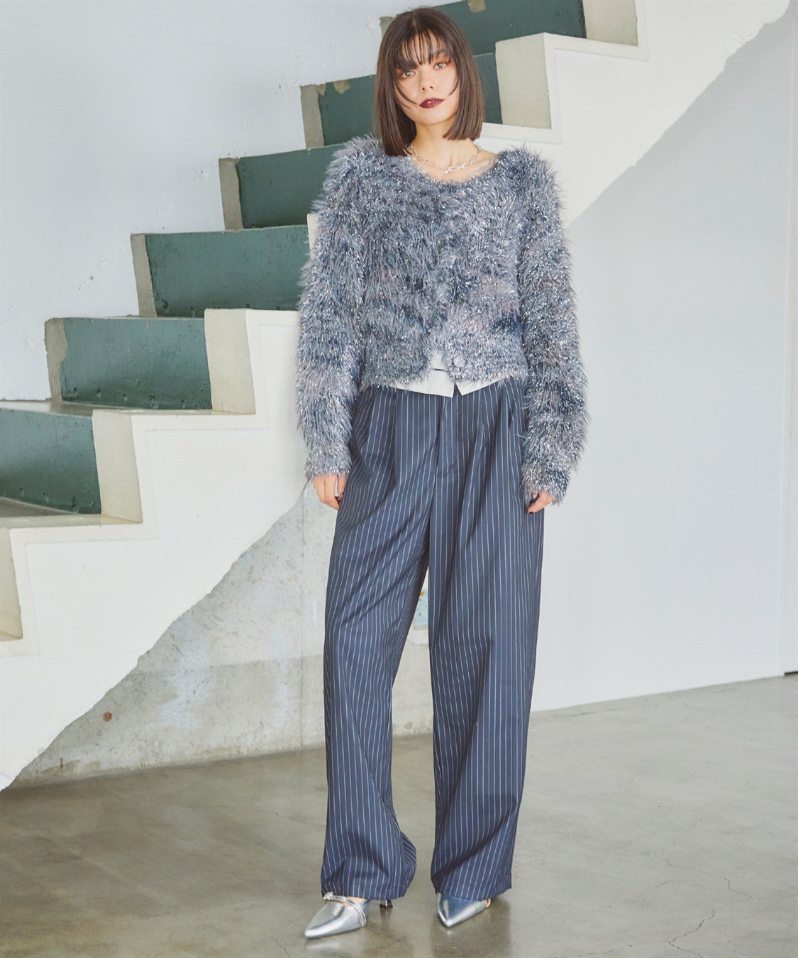 ELLEgirl 2wayラメフェザーニットカーディガン_sub_28