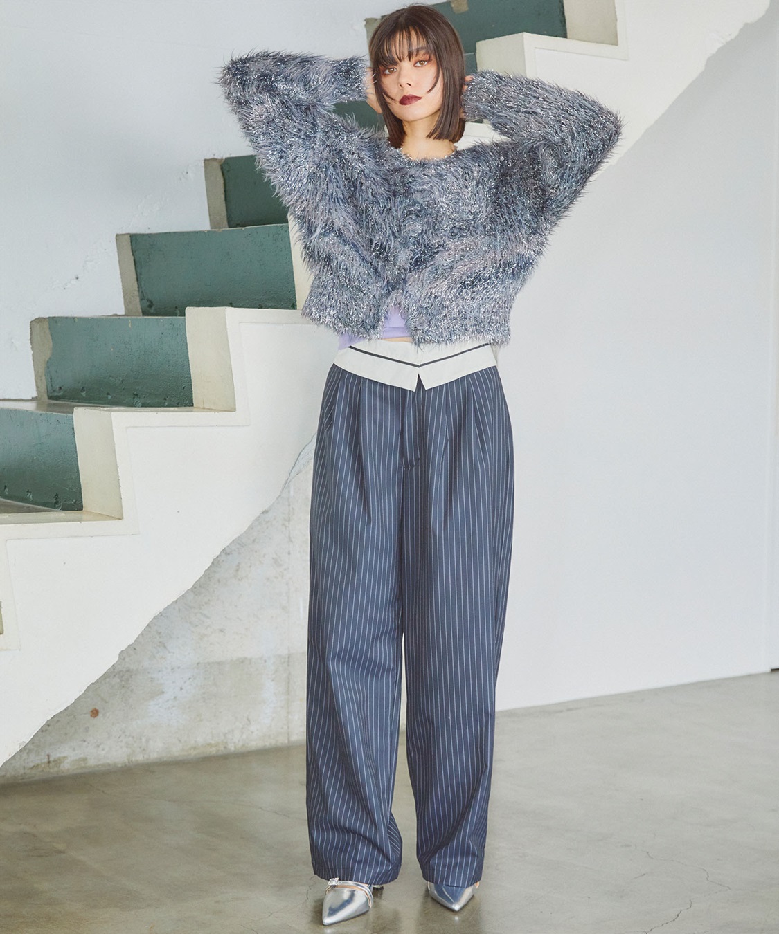 ELLEgirl 2wayラメフェザーニットカーディガン_sub_29