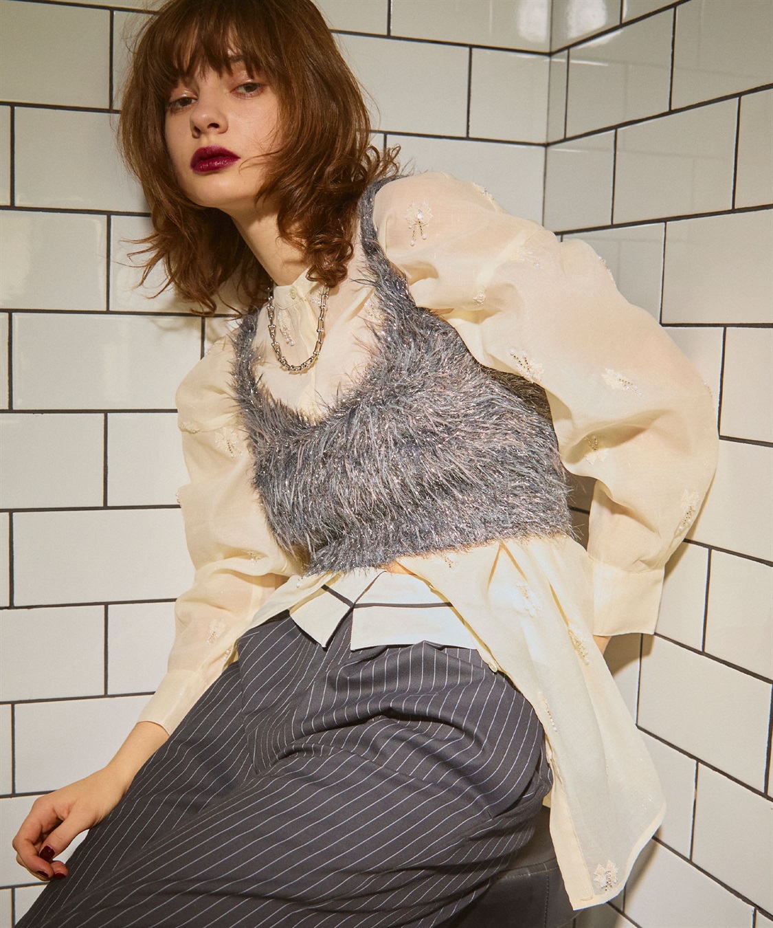 ELLEgirl ラメフェザーニットビスチェ_sub_10