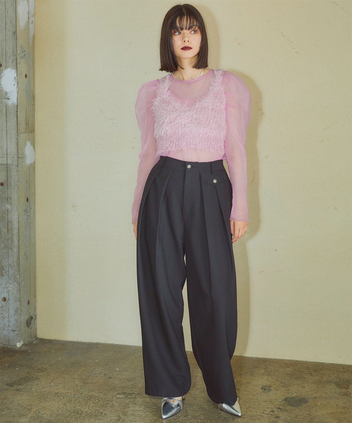 ELLEgirl ラメフェザーニットビスチェ_sub_16