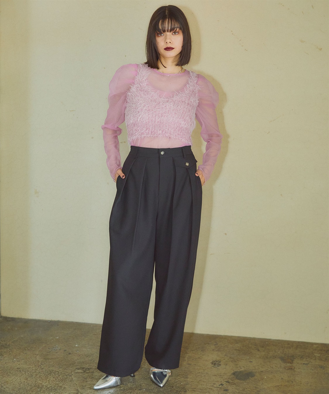 ELLEgirl ラメフェザーニットビスチェ_sub_17