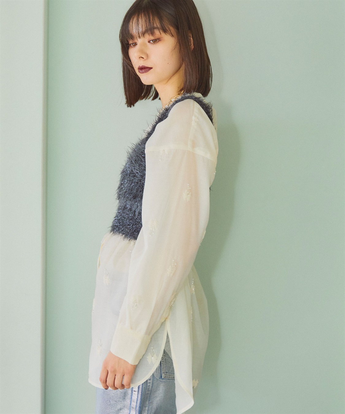 ELLEgirl ラメフェザーニットビスチェ_sub_21