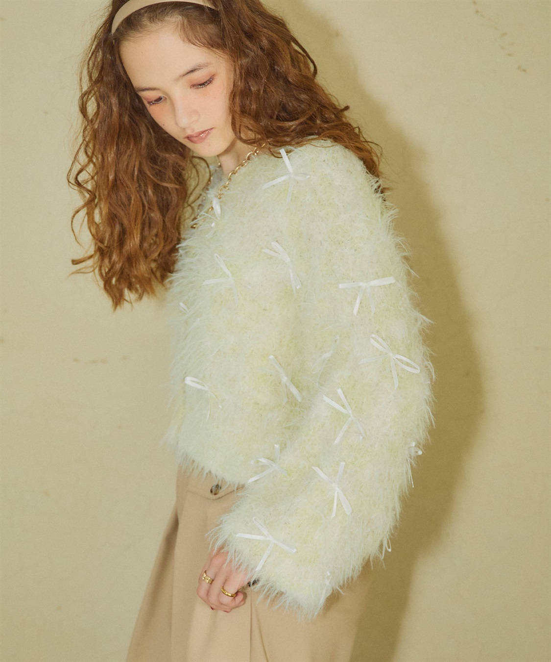 ELLEgirl リボンフェザーニットカーディガン_sub_21