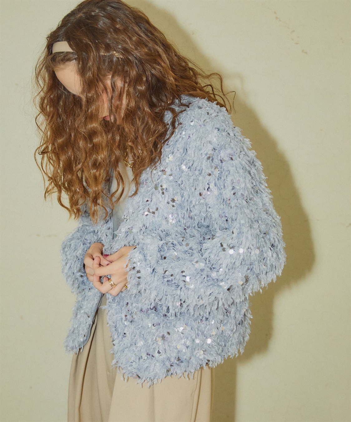 ELLEgirl スパンコールフェザーカーディガン_sub_18