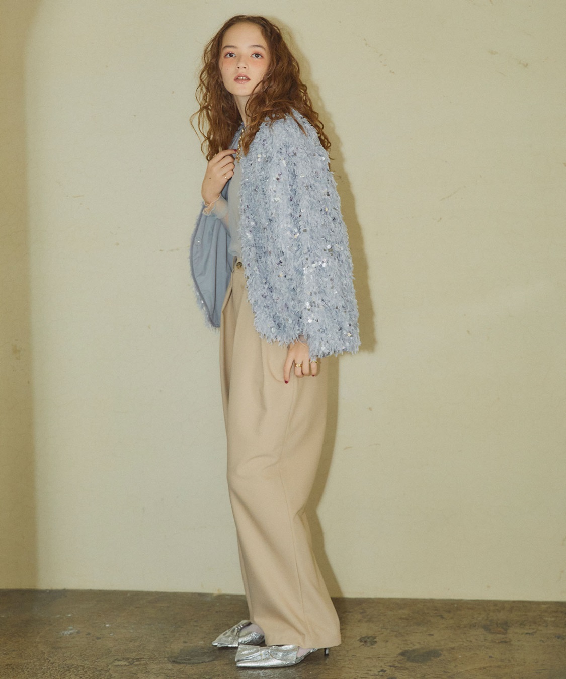 ELLEgirl スパンコールフェザーカーディガン_sub_23