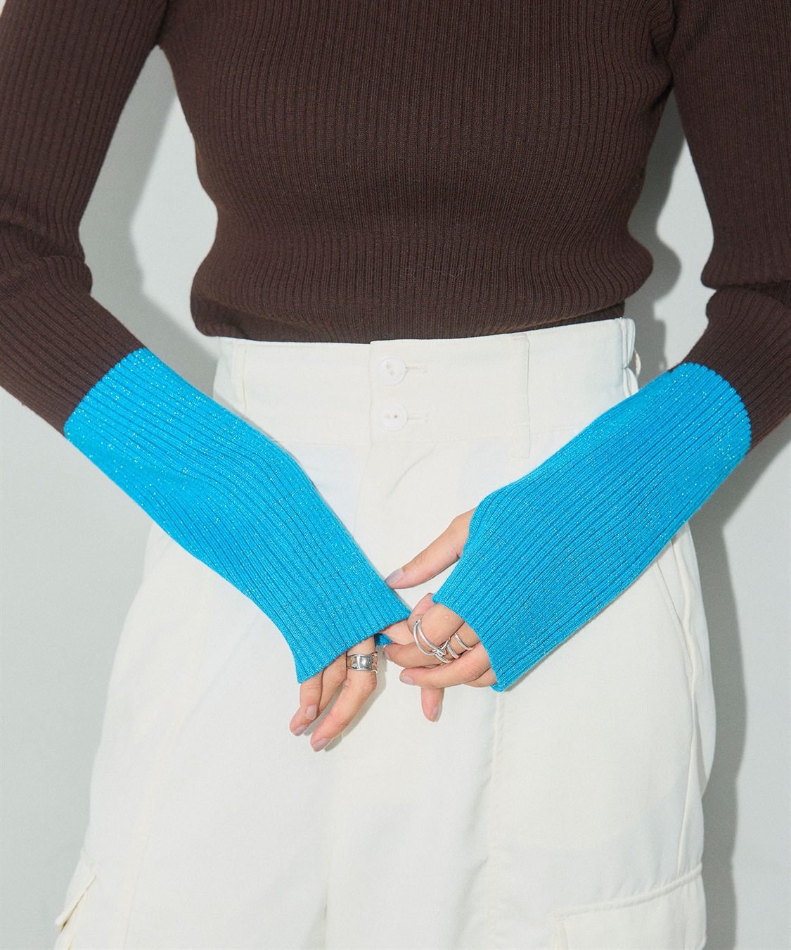 ELLEgirl 配色ラメリブハイネックニットトップス_sub_17