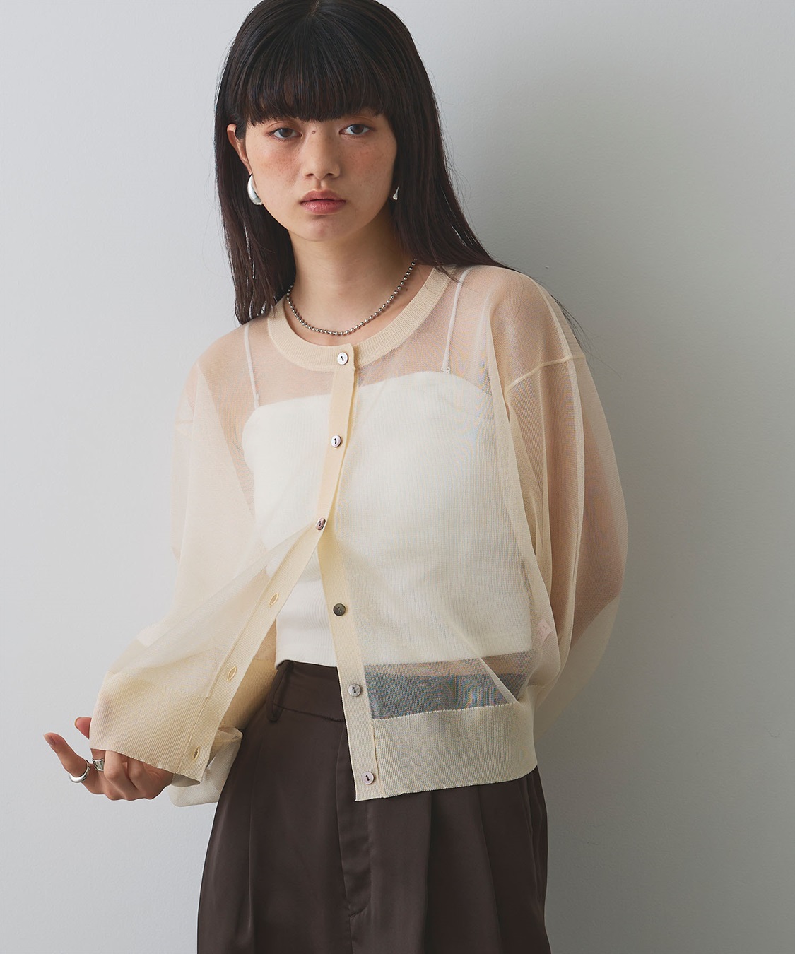 ELLEgirl シアーニットカーディガン_sub_5