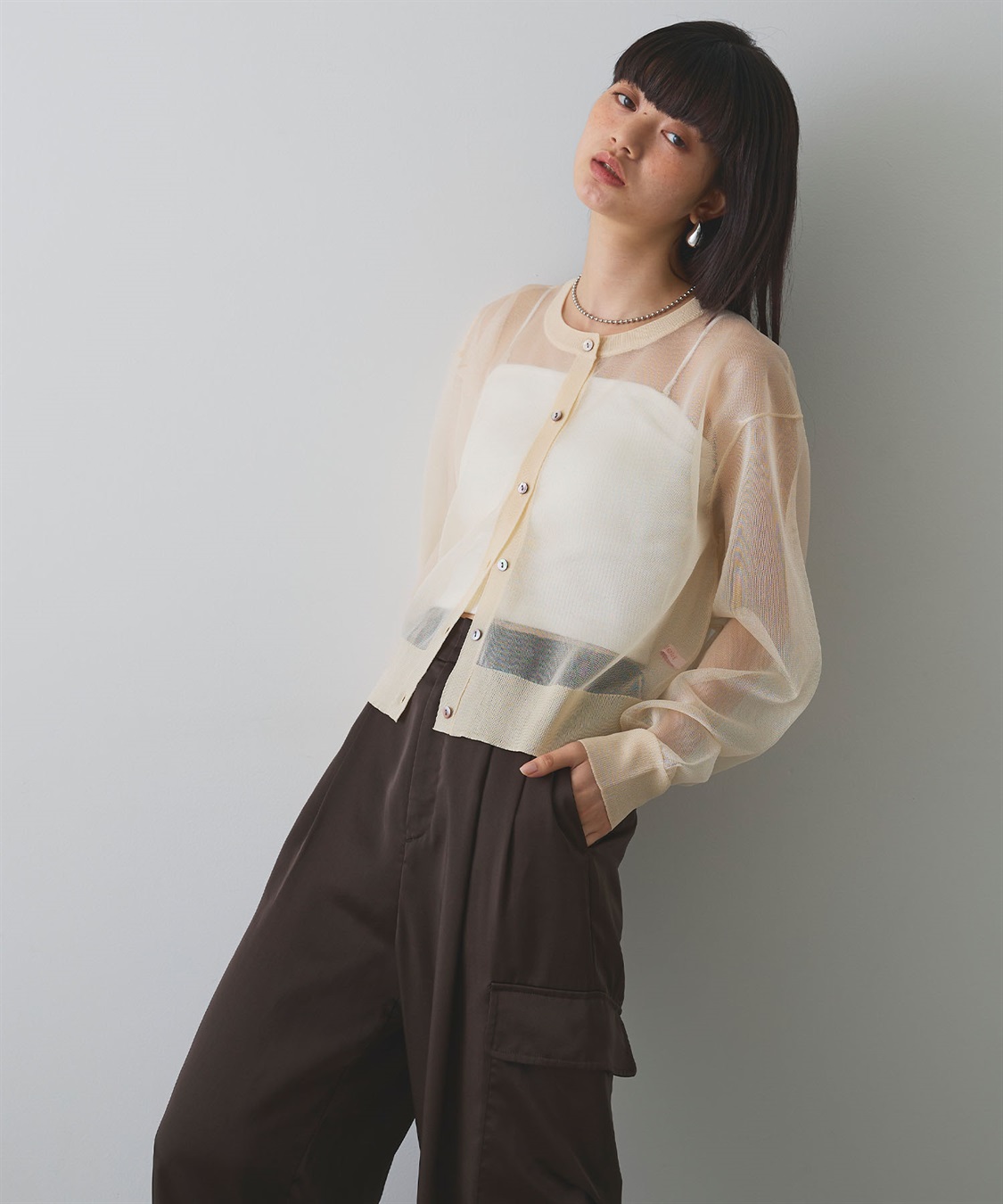 ELLEgirl シアーニットカーディガン_sub_8