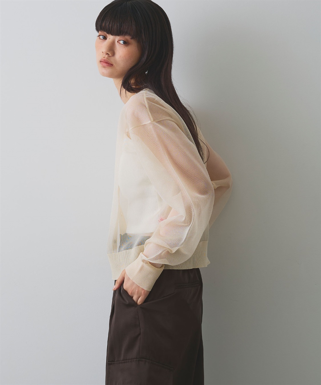 ELLEgirl シアーニットカーディガン_sub_9