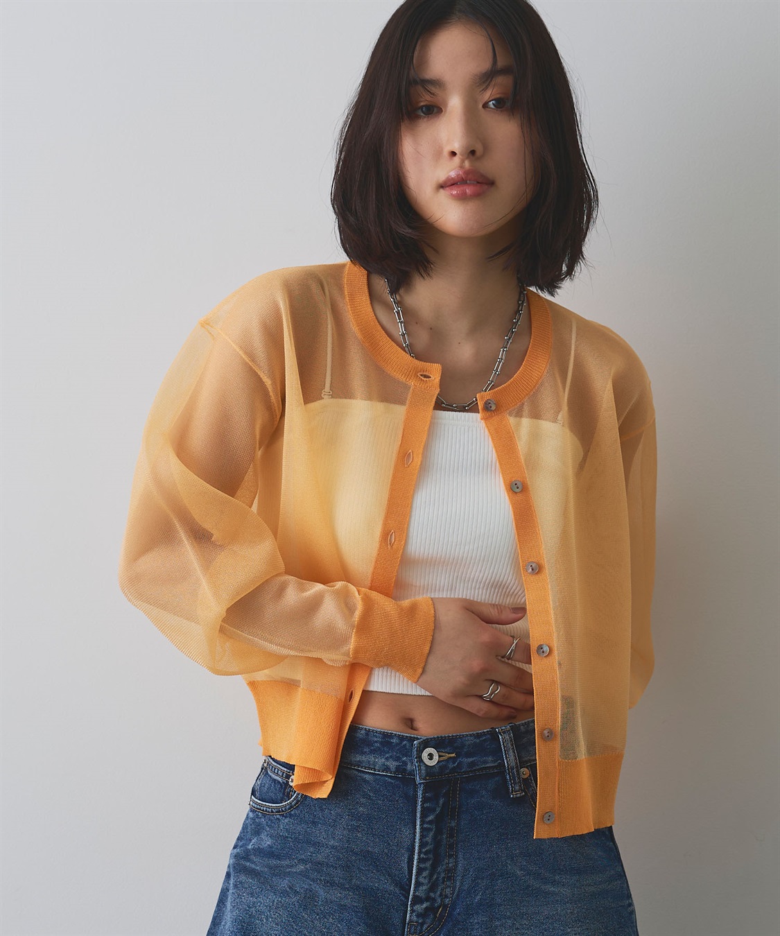 ELLEgirl シアーニットカーディガン_sub_12