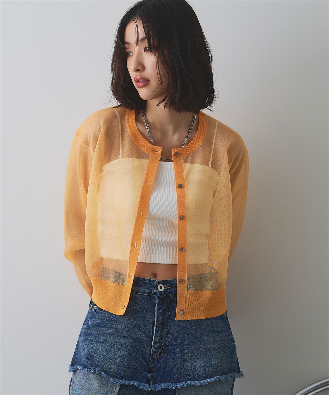 ELLEgirl シアーニットカーディガン_sub_13