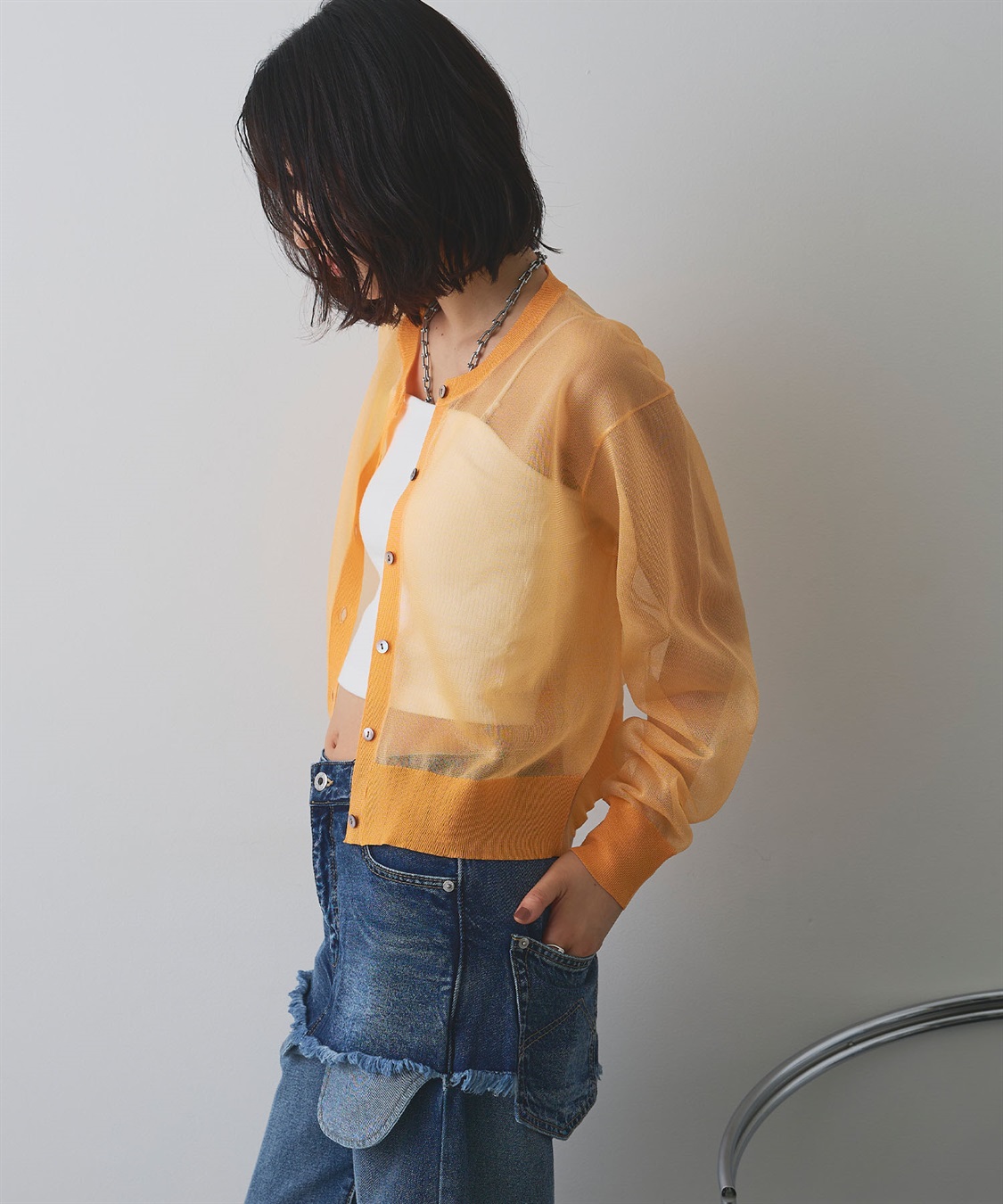 ELLEgirl シアーニットカーディガン_sub_15