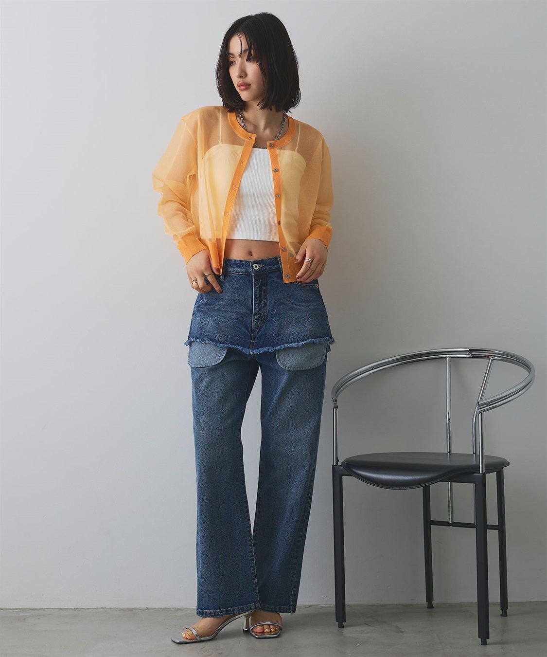 ELLEgirl シアーニットカーディガン_sub_16