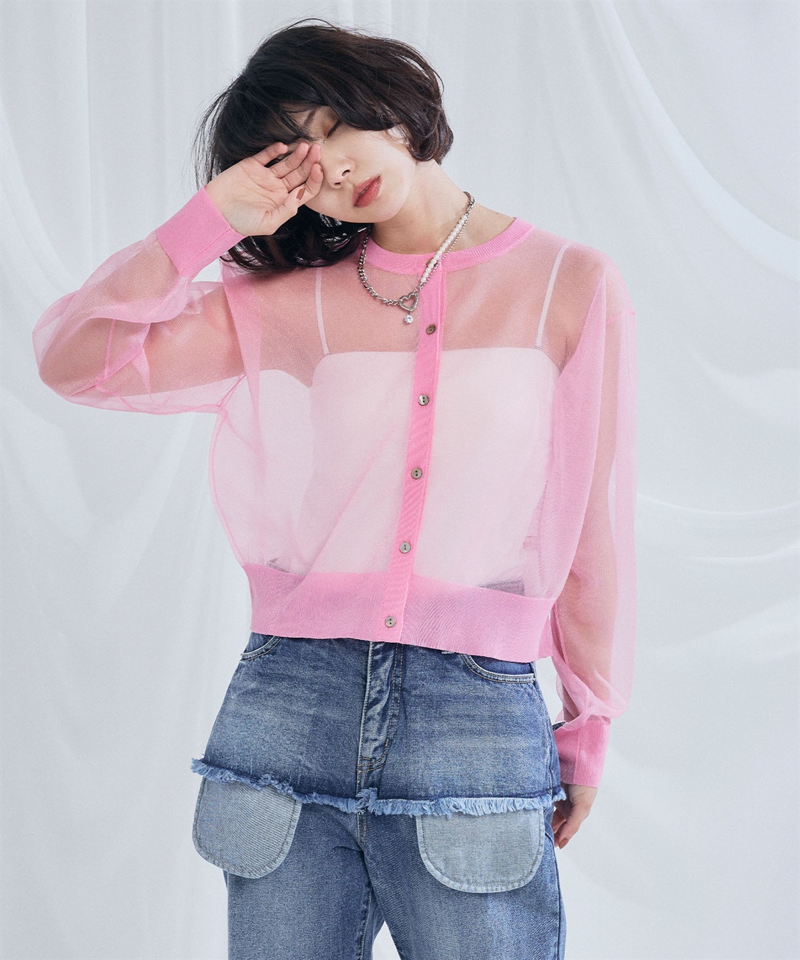 ELLEgirl シアーニットカーディガン_sub_18