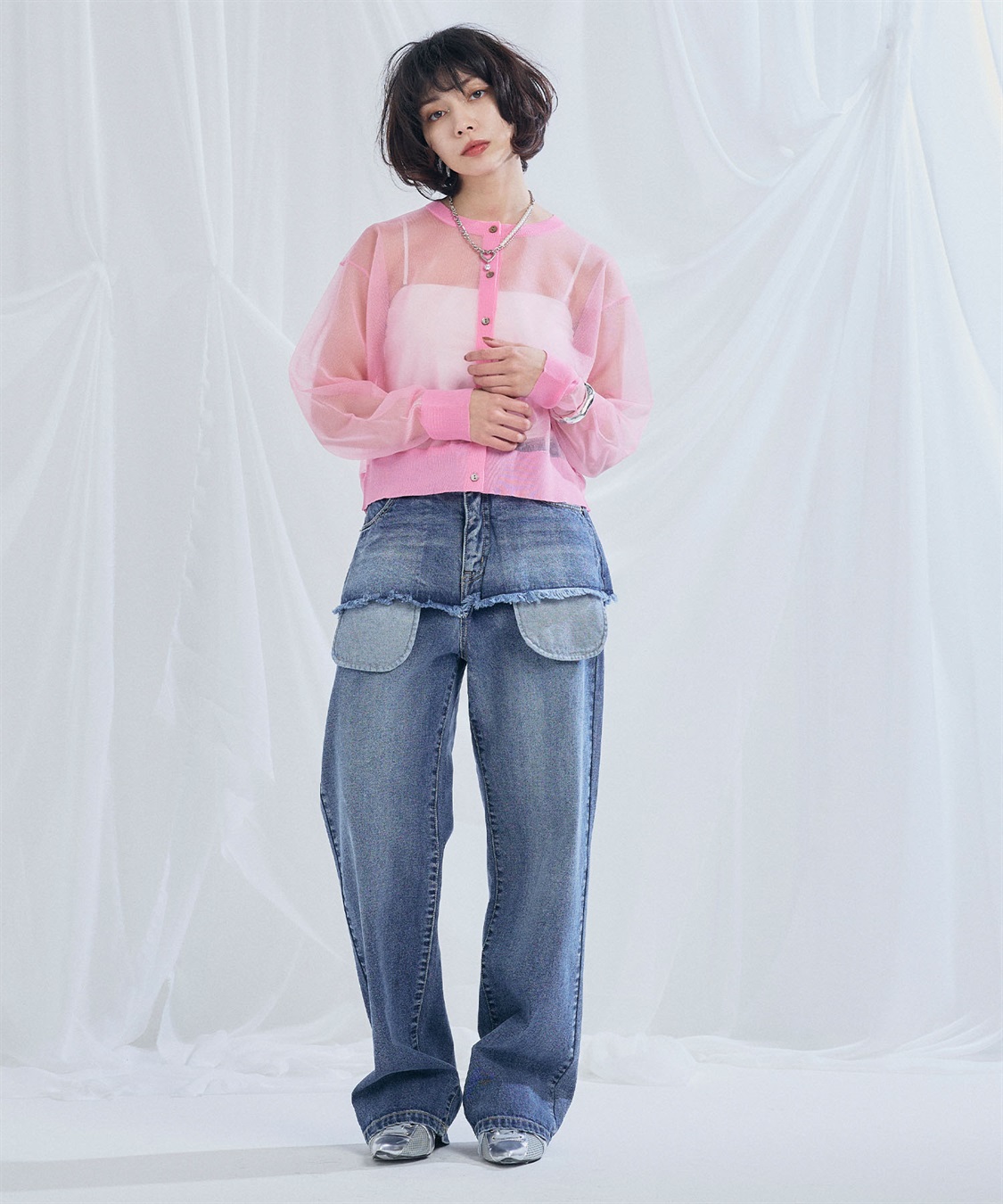 ELLEgirl シアーニットカーディガン_sub_22