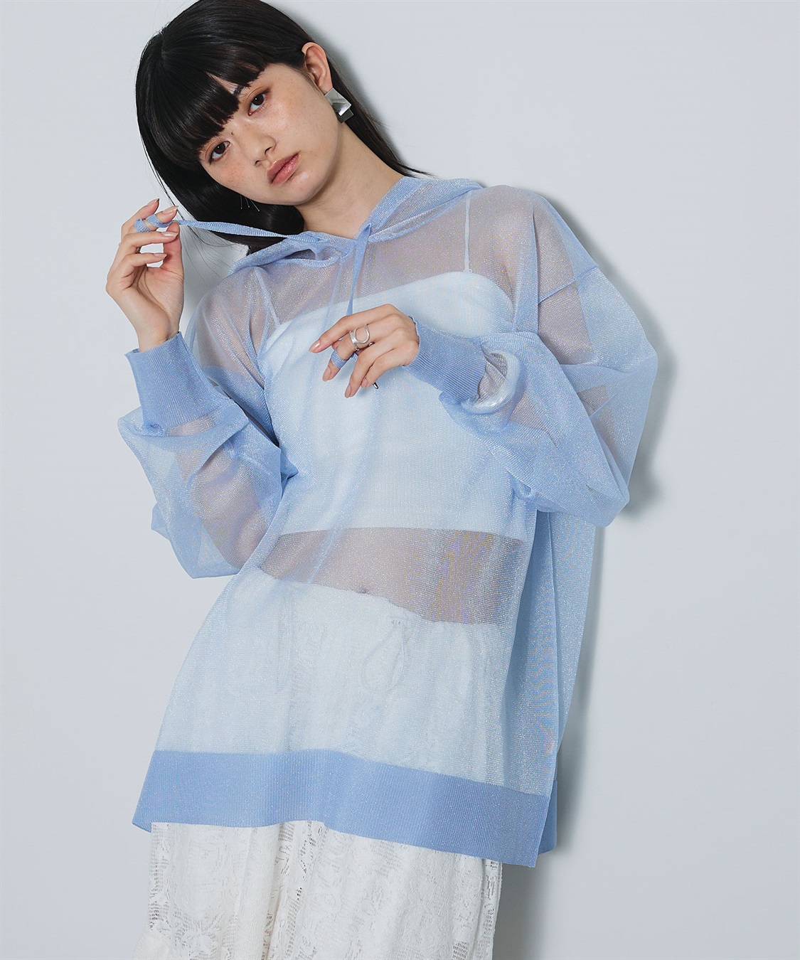 ELLEgirl シアーニットフード付プルオーバー_sub_9