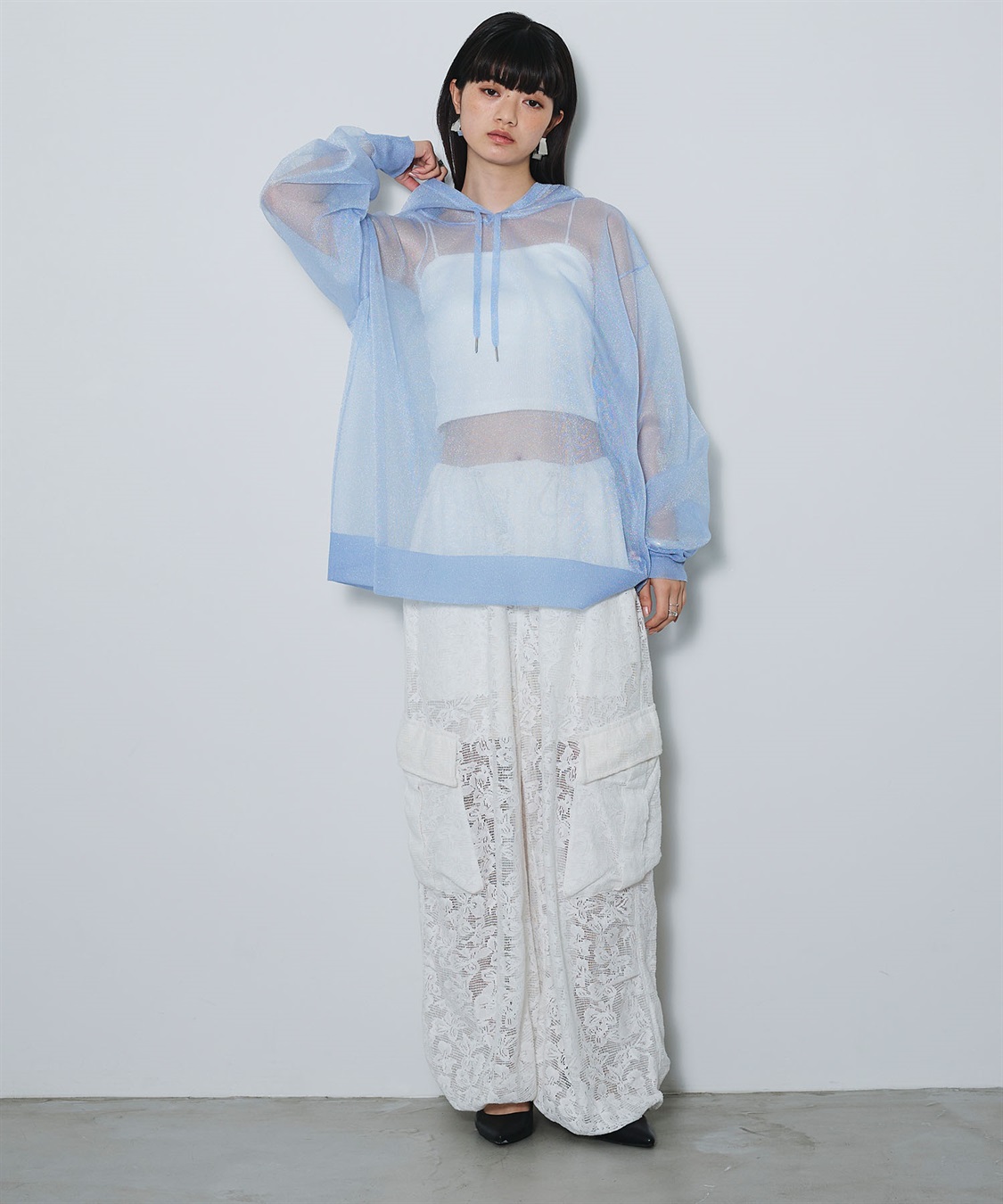 ELLEgirl シアーニットフード付プルオーバー_sub_11