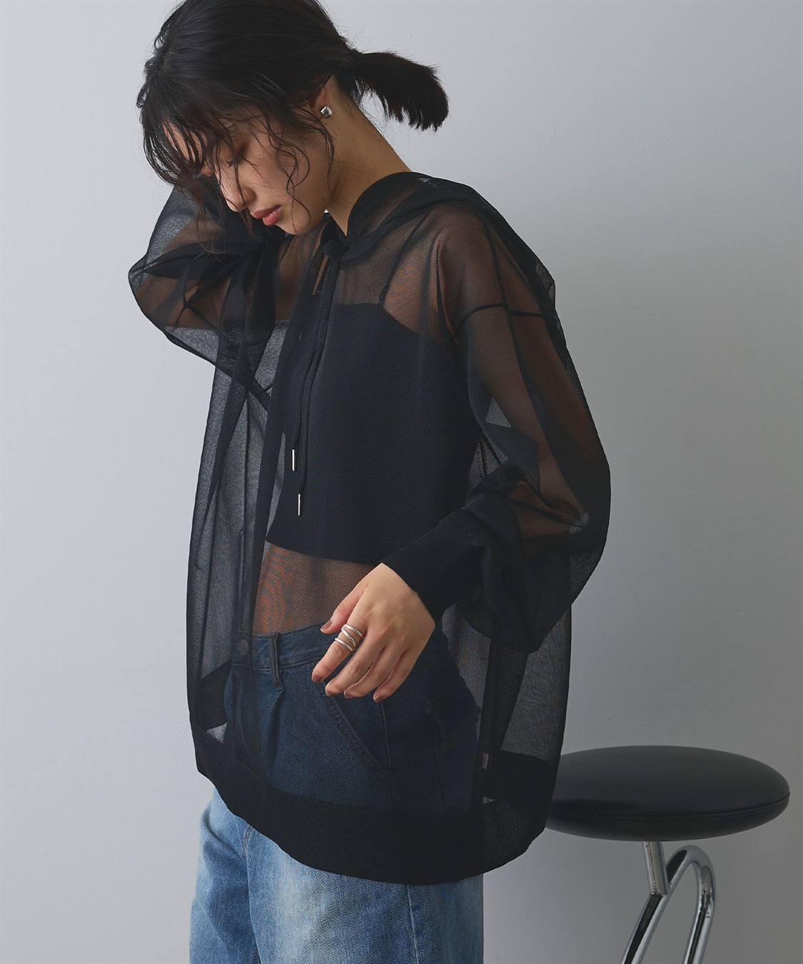 ELLEgirl シアーニットフード付プルオーバー_sub_14