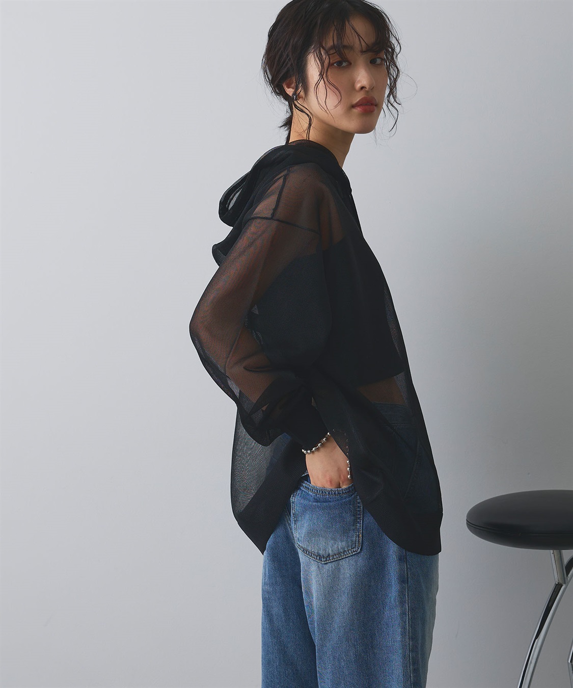 ELLEgirl シアーニットフード付プルオーバー_sub_15