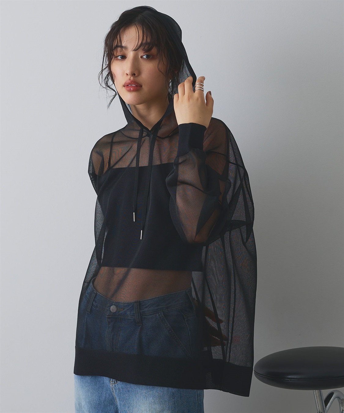 ELLEgirl シアーニットフード付プルオーバー_sub_17