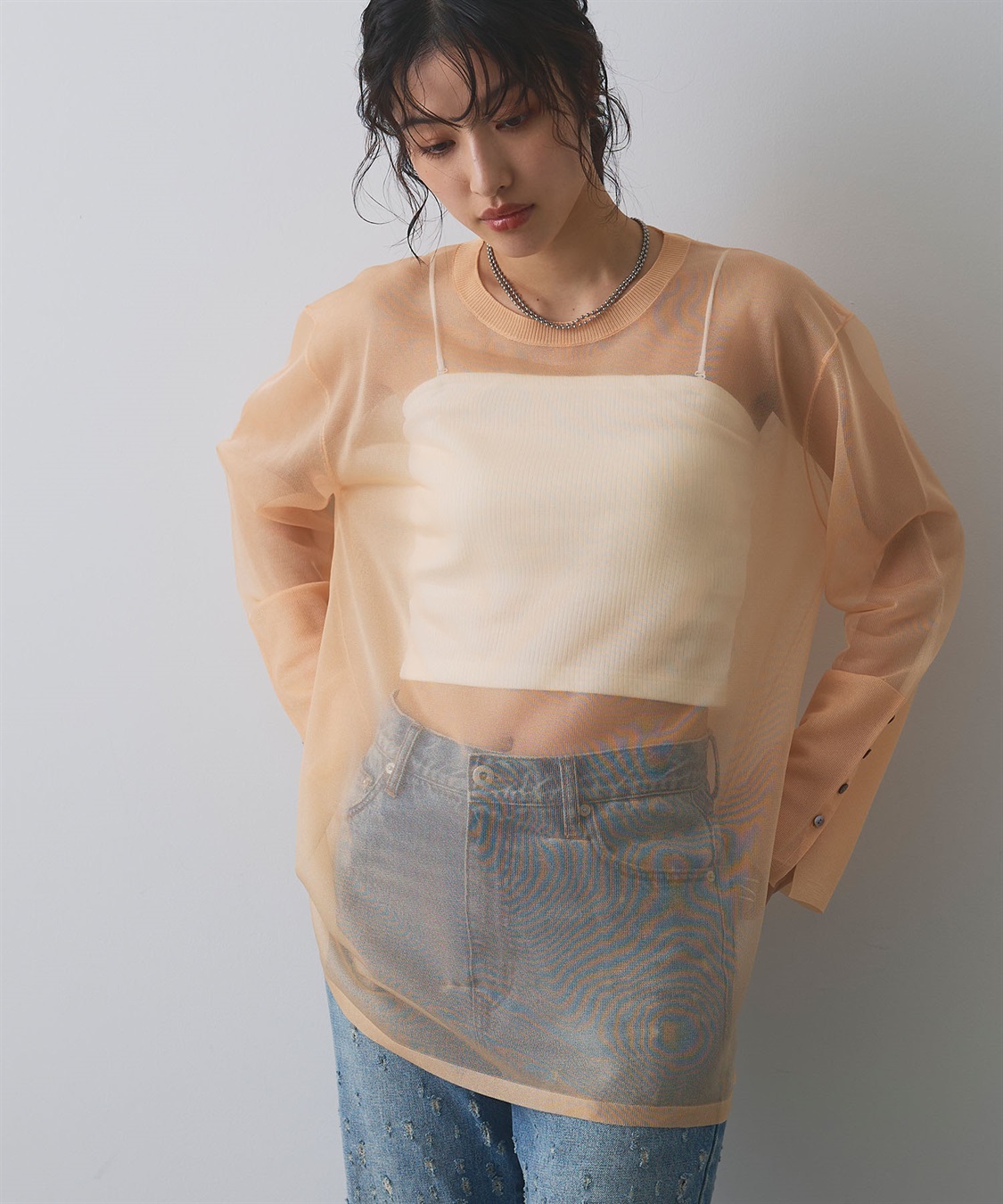 ELLEgirl シアーニットチュニック_sub_4