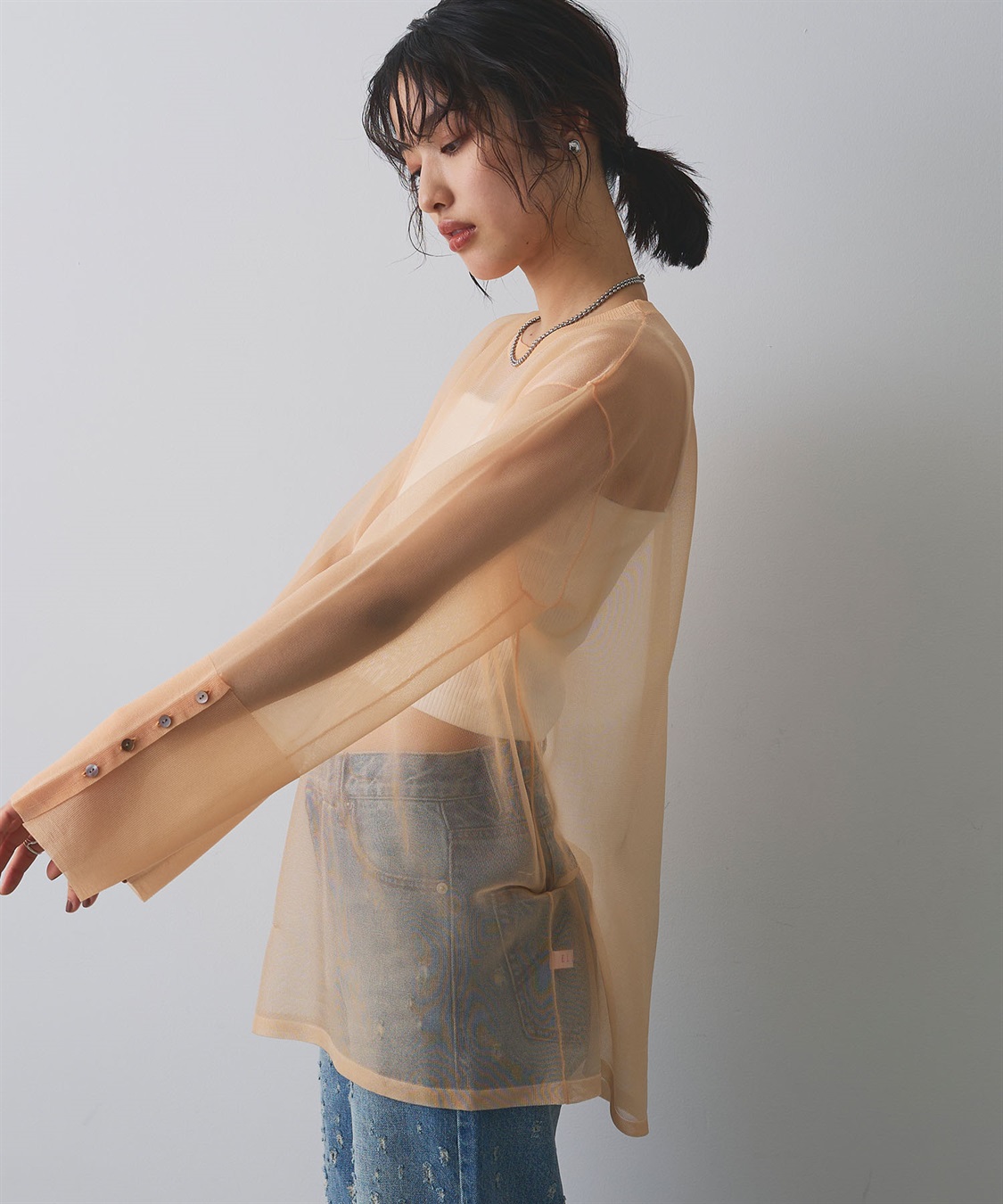 ELLEgirl シアーニットチュニック_sub_5