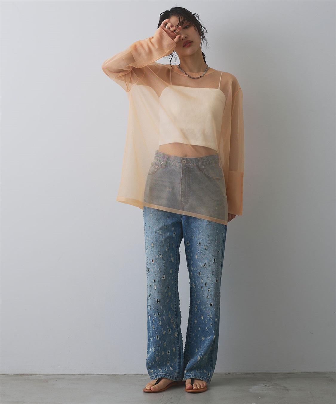 ELLEgirl シアーニットチュニック_sub_7