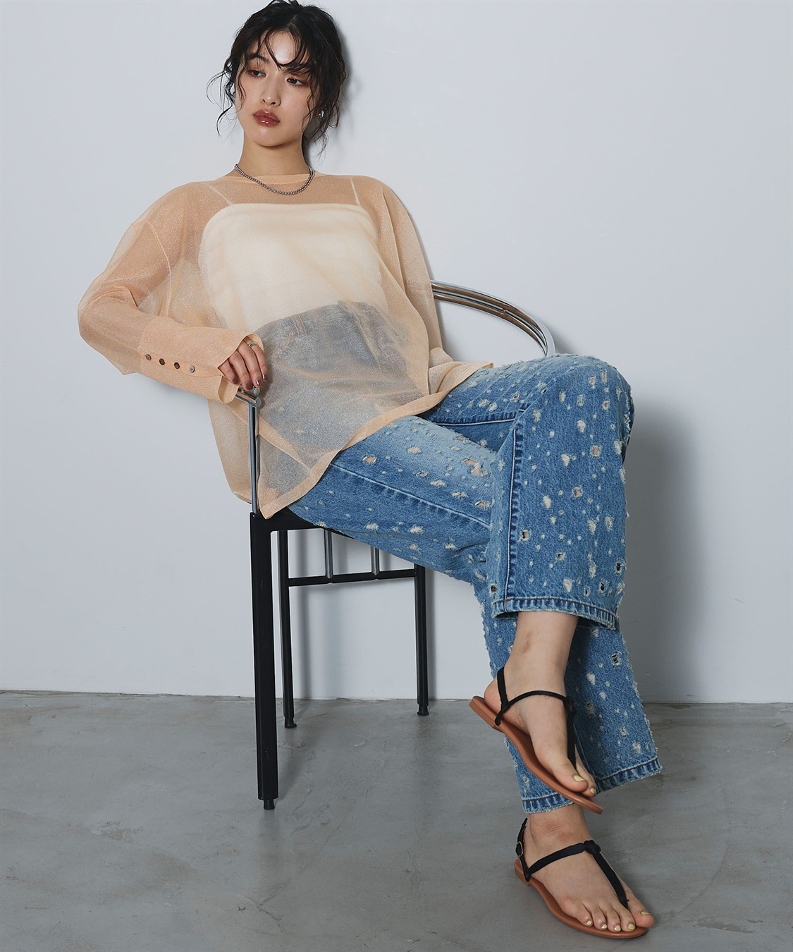 ELLEgirl シアーニットチュニック_sub_10