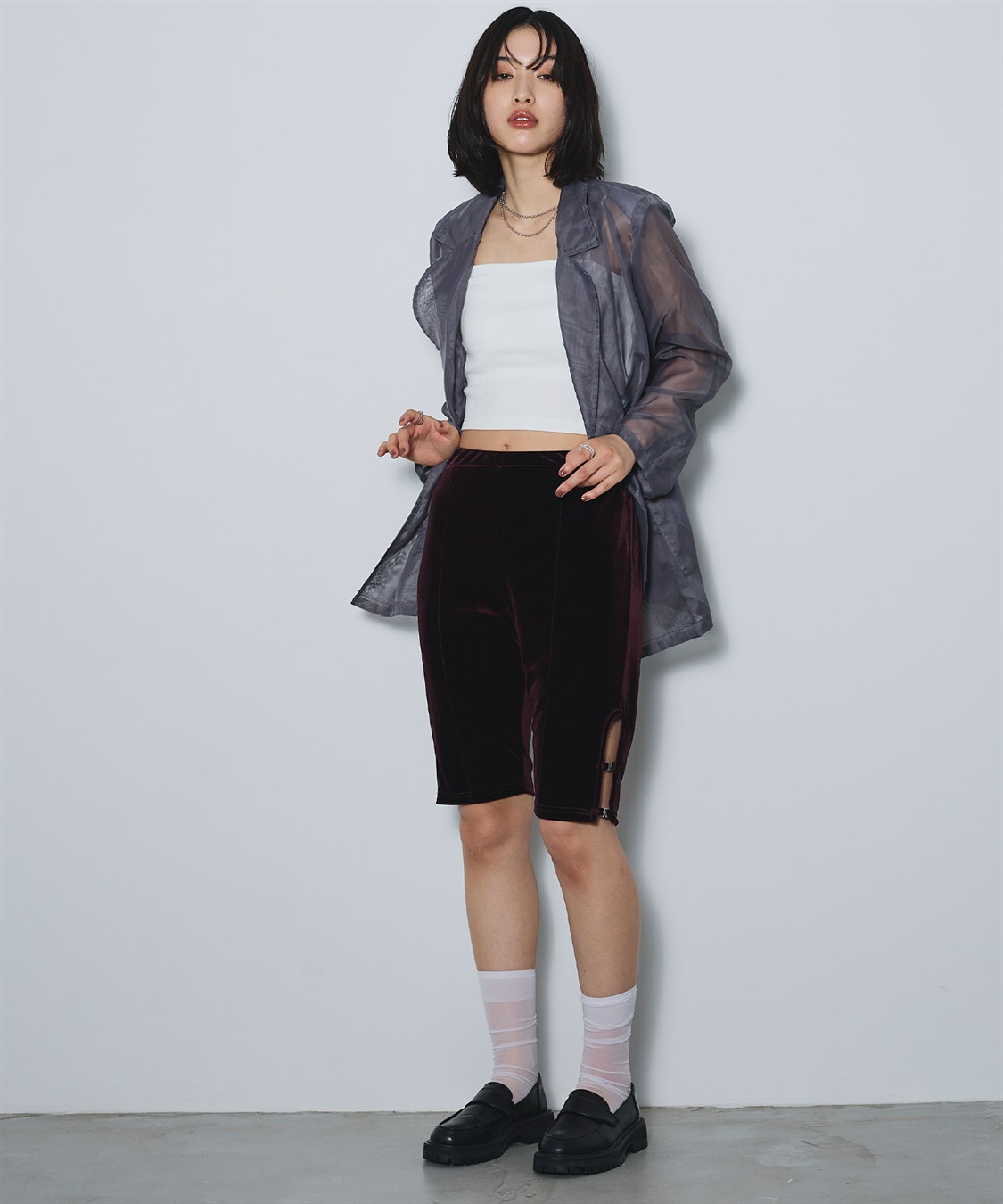 ELLEgirl ベロアハーフレギンス_sub_11