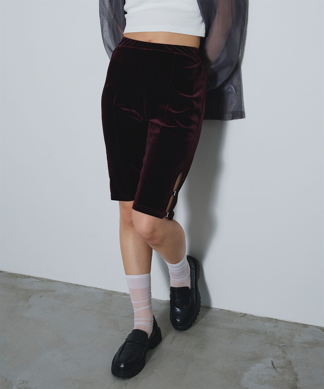 ELLEgirl ベロアハーフレギンス_sub_12