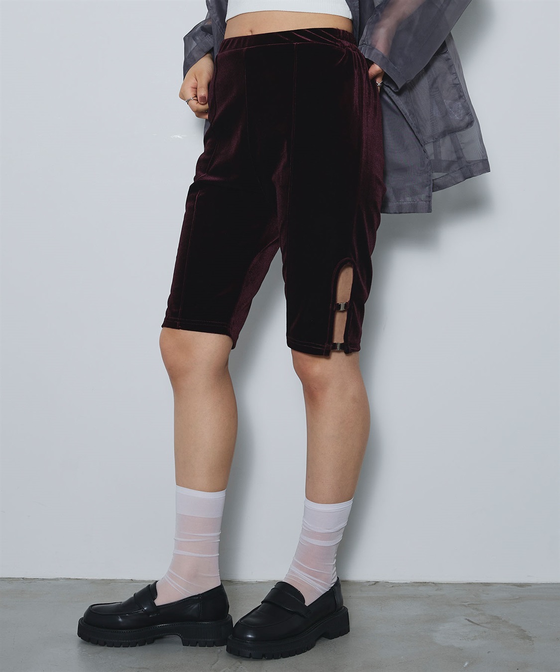 ELLEgirl ベロアハーフレギンス_sub_13