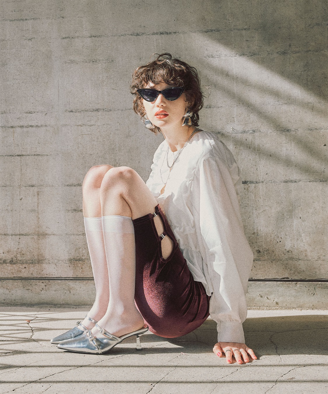 ELLEgirl ベロアハーフレギンス_sub_15