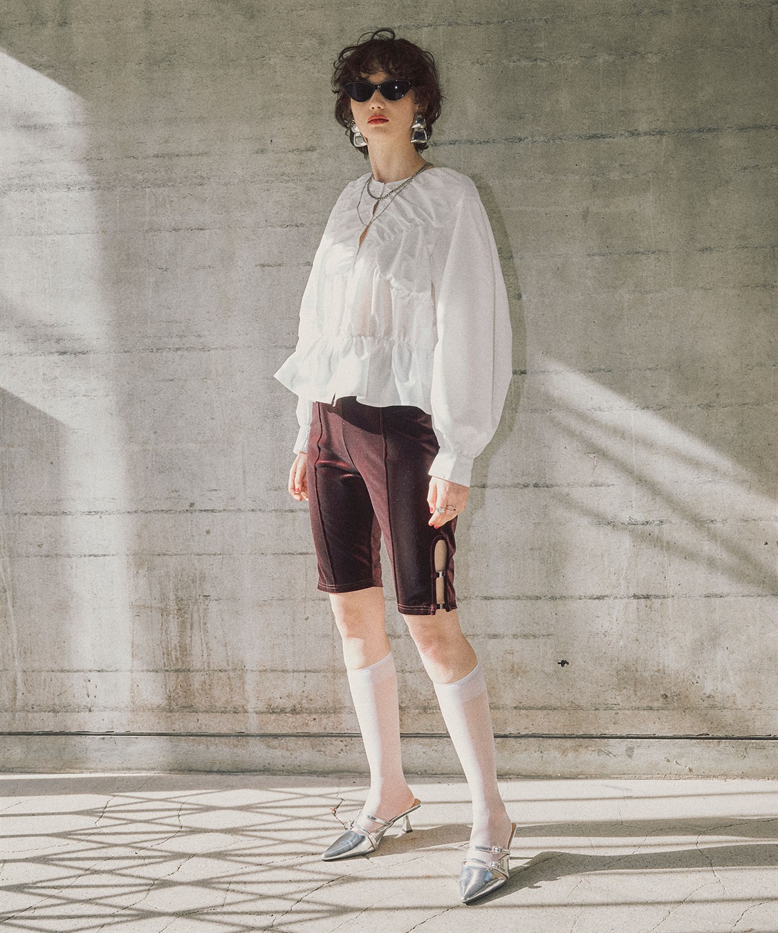 ELLEgirl ベロアハーフレギンス_sub_16