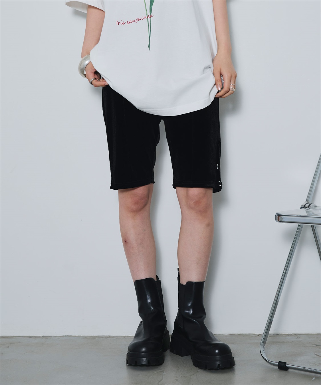 ELLEgirl ベロアハーフレギンス_sub_26