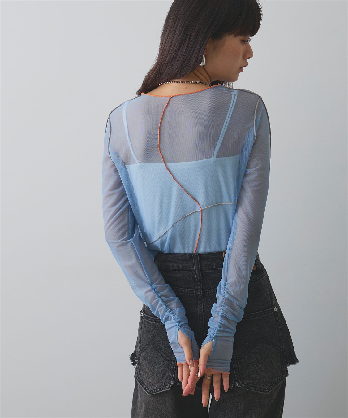 ELLEgirl 配色メローデザインシアートップス_sub_7