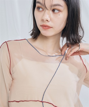 ELLEgirl 配色メローデザインシアートップス_subthumb_11