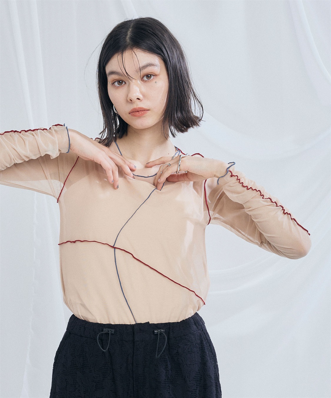 ELLEgirl 配色メローデザインシアートップス_sub_15