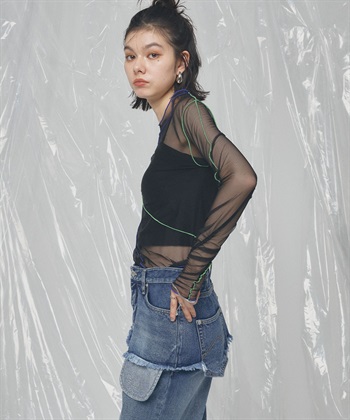 ELLEgirl 配色メローデザインシアートップス_subthumb_17
