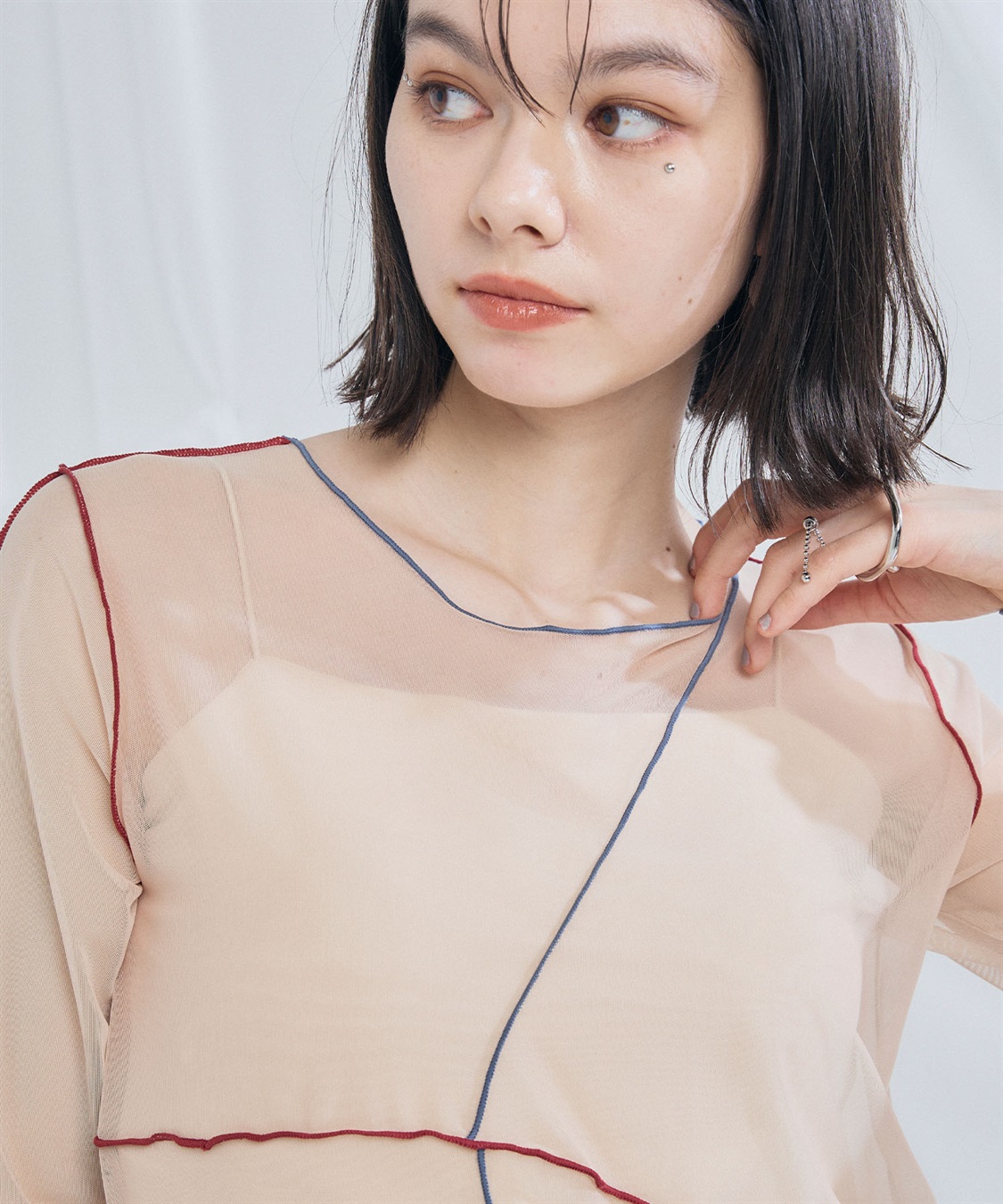 ELLEgirl 配色メローデザインシアートップス_sub_20