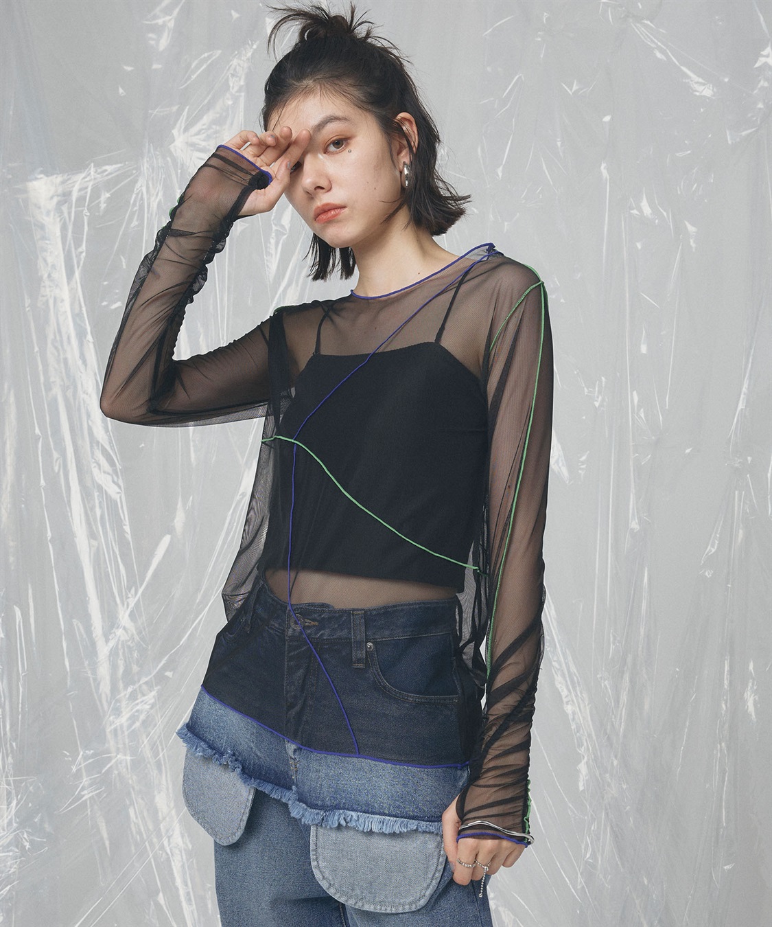 ELLEgirl 配色メローデザインシアートップス_sub_23