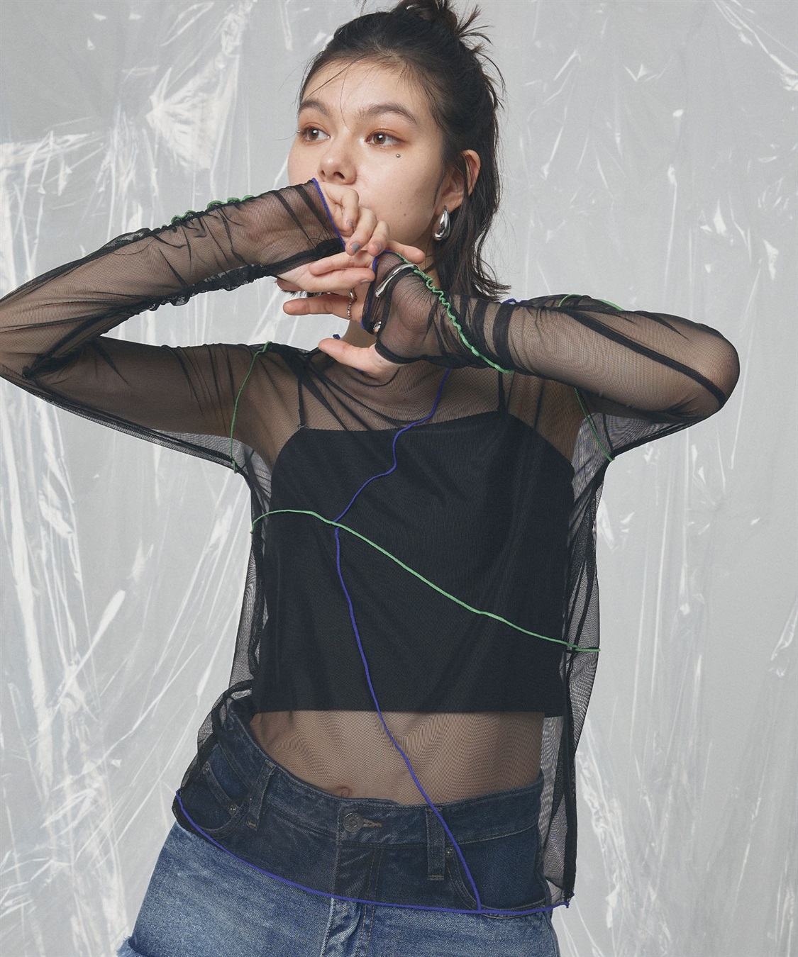 ELLEgirl 配色メローデザインシアートップス_sub_24